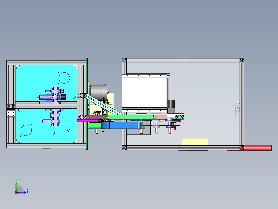 凸轮压入裁切机左视图