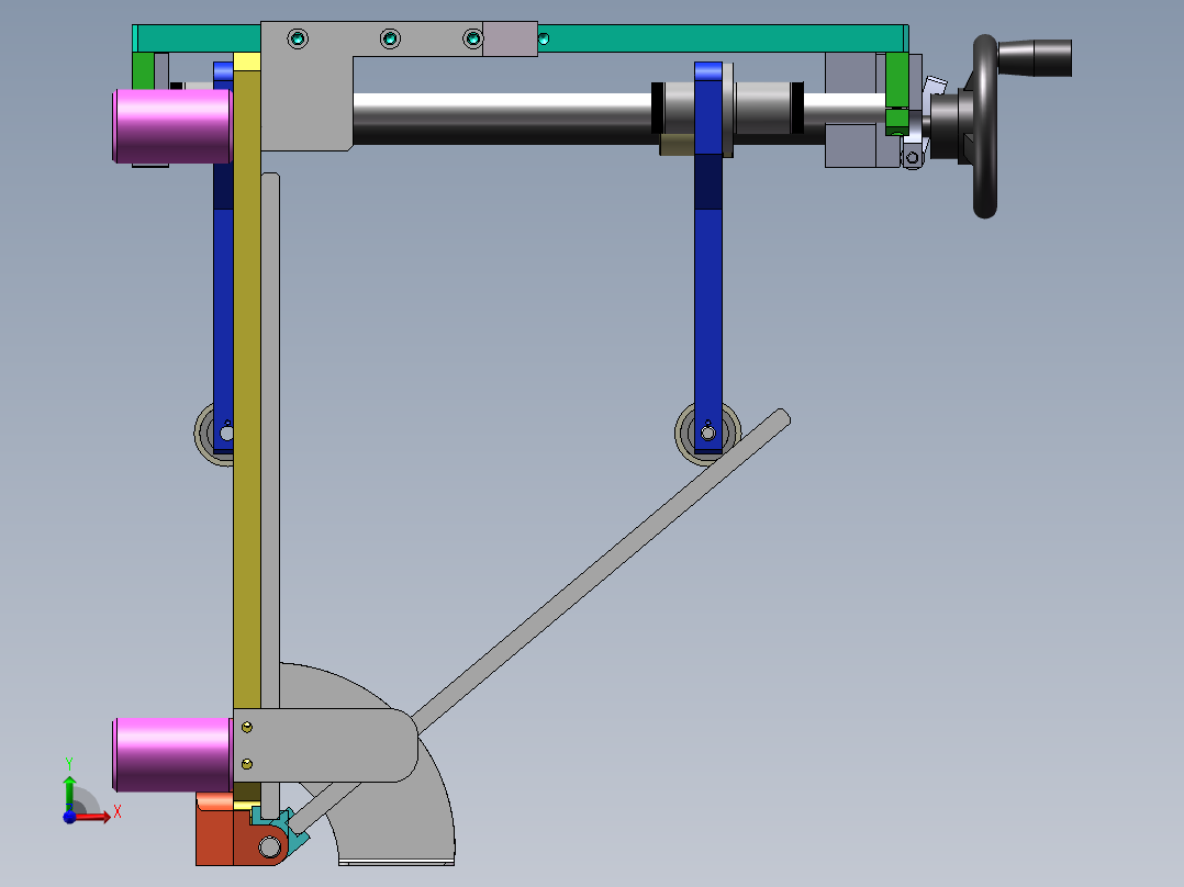角度调节治具前视图