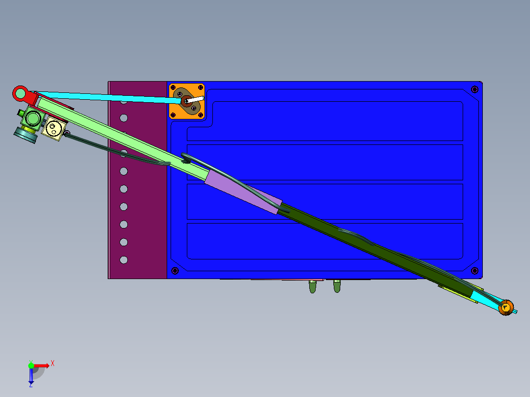 浮臂式万向攻丝机俯视图