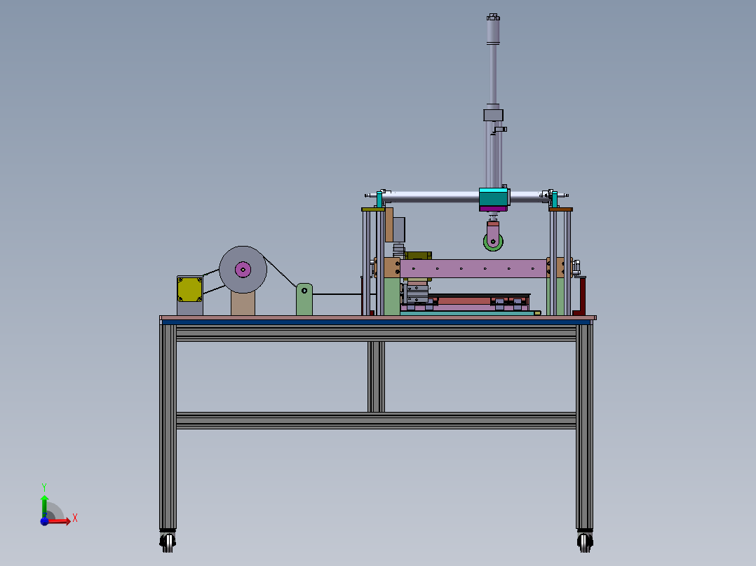 电子产品贴膜机前视图