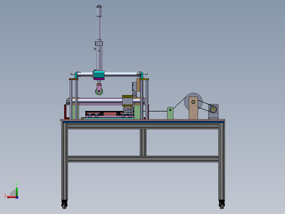 电子产品贴膜机后视图
