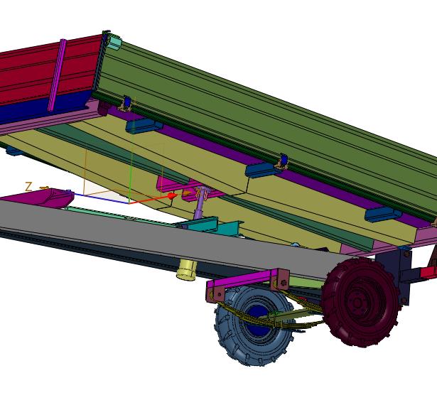 拉机牵引式翻斗自卸车斗