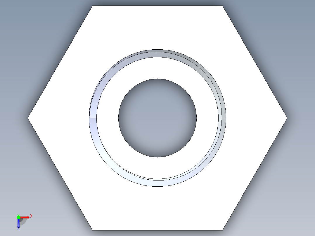 CPVC管件18-Sch80_ReducerBushing_MPTxFPT_9839-052_0.375in x 0.25in俯视图