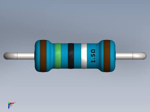 电容器 二极管 电阻器-Resistor 1.5 Ohm Blue俯视缩略图