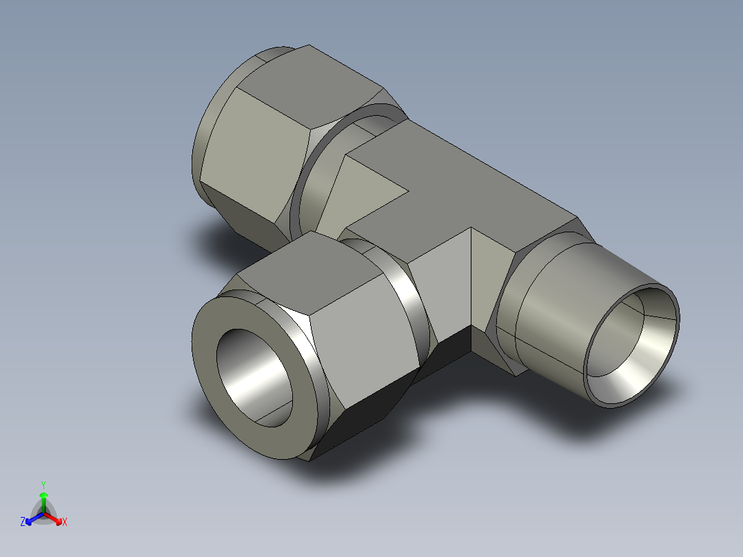 卡套式工业通用硬管接头12_rbu-s主视图