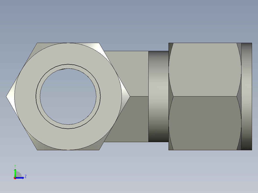 卡套式工业通用硬管接头12_rbu-s左视图