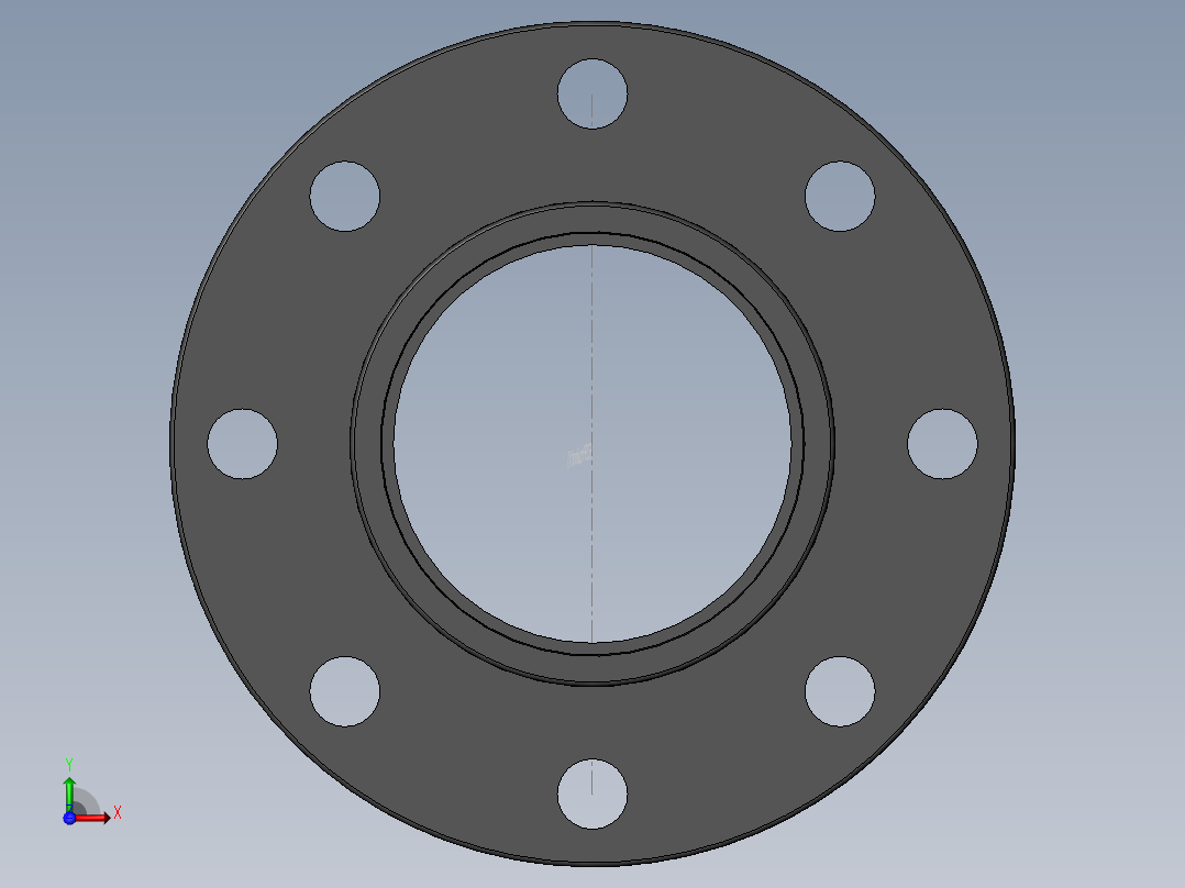 PVC管件-4in_Flange前视图