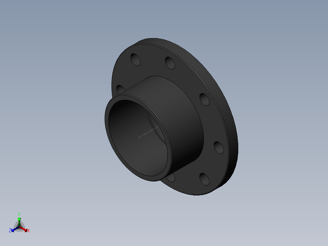 PVC管件-4in_Flange正等轴测图