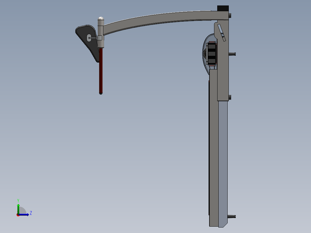 可折叠跑步机左视图