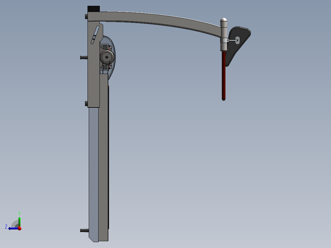 可折叠跑步机右视图