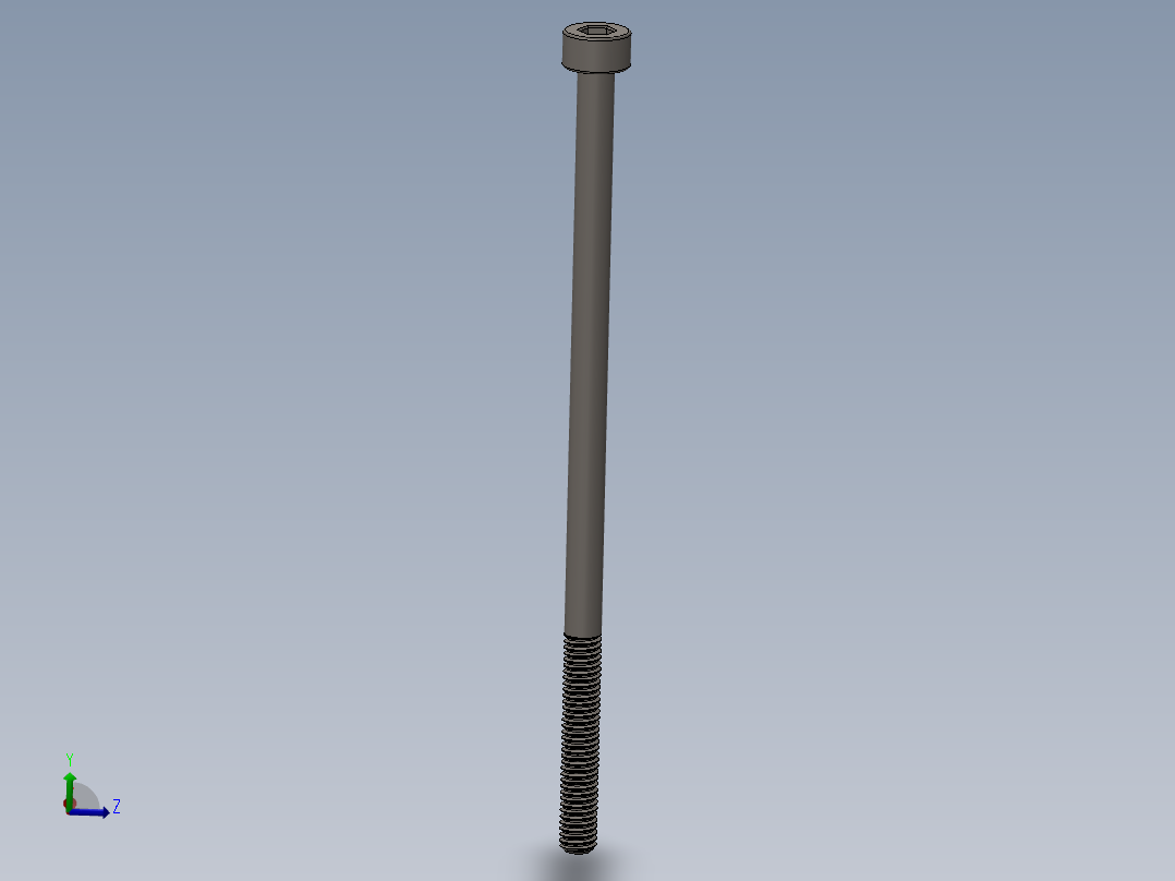 Screw_DIN_912_M3x65_A2.SLDPRT公制内六角螺钉主视图