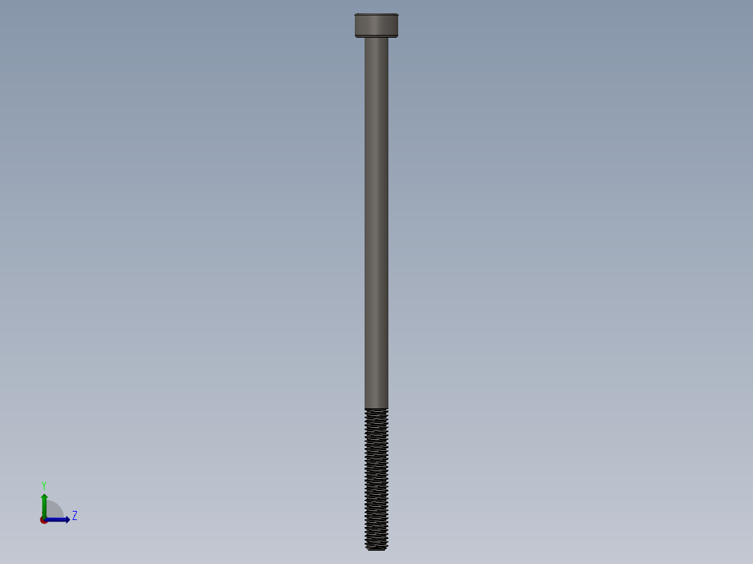 Screw_DIN_912_M3x65_A2.SLDPRT公制内六角螺钉左视图