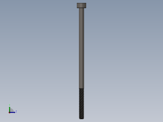 Screw_DIN_912_M3x65_A2.SLDPRT公制内六角螺钉左视缩略图