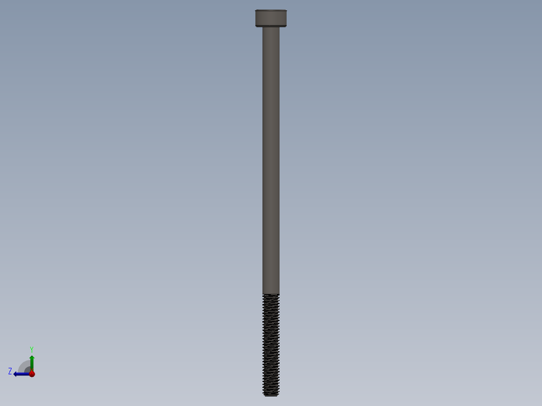 Screw_DIN_912_M3x65_A2.SLDPRT公制内六角螺钉右视图