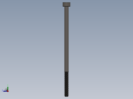 Screw_DIN_912_M3x65_A2.SLDPRT公制内六角螺钉右视缩略图