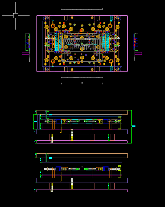 电脑外壳侧冲孔模具CAD设计图纸