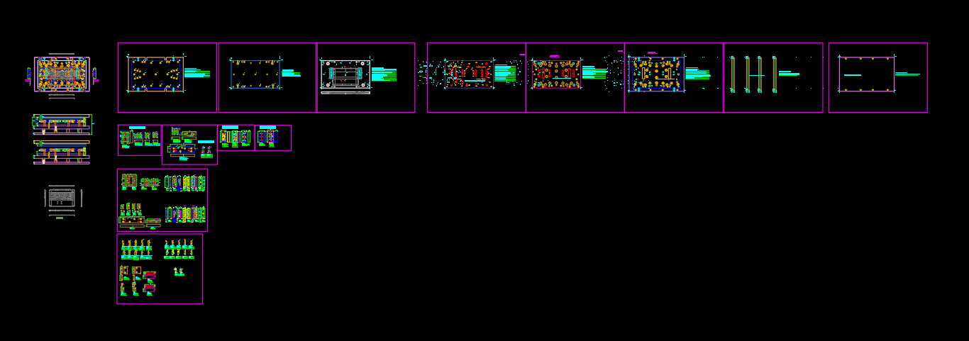 电脑外壳侧冲孔模具CAD设计图纸