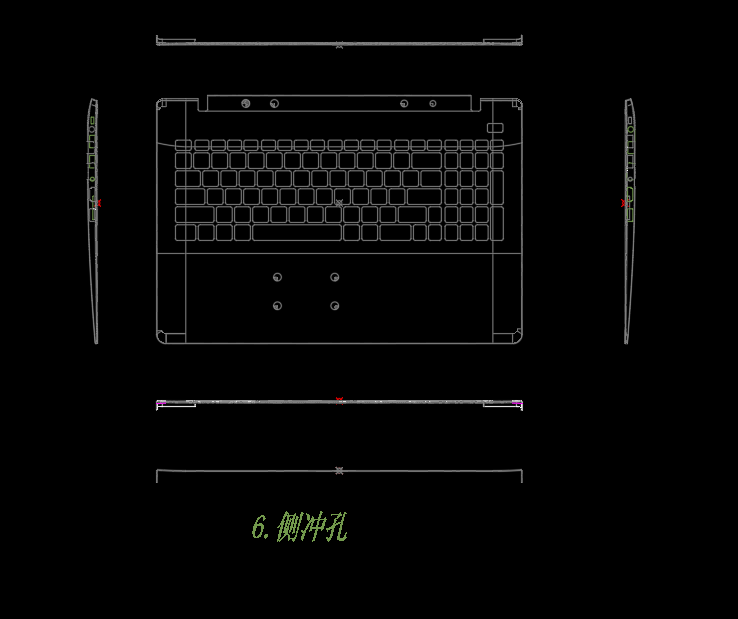 电脑外壳侧冲孔模具CAD设计图纸