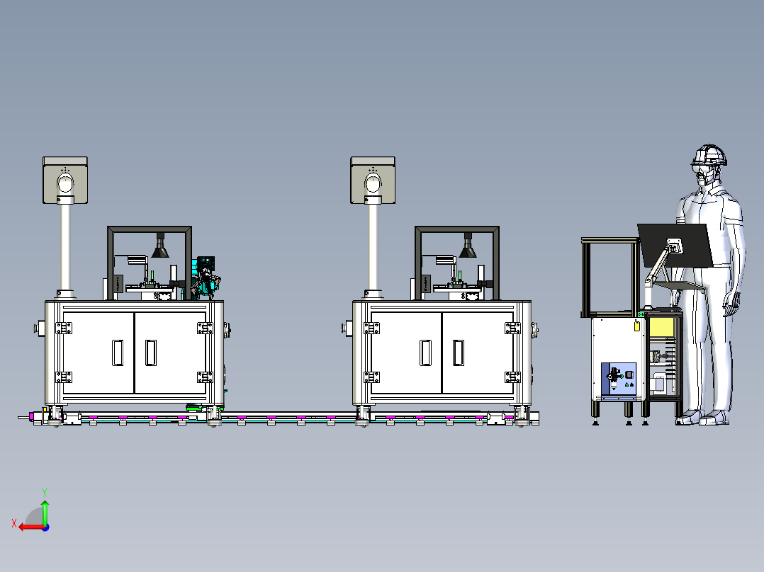 感应线圈的自动化检测岗位模拟后视图