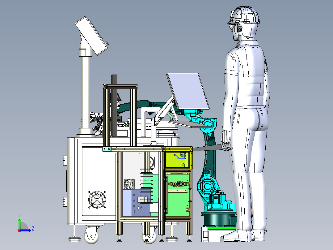 感应线圈的自动化检测岗位模拟左视图