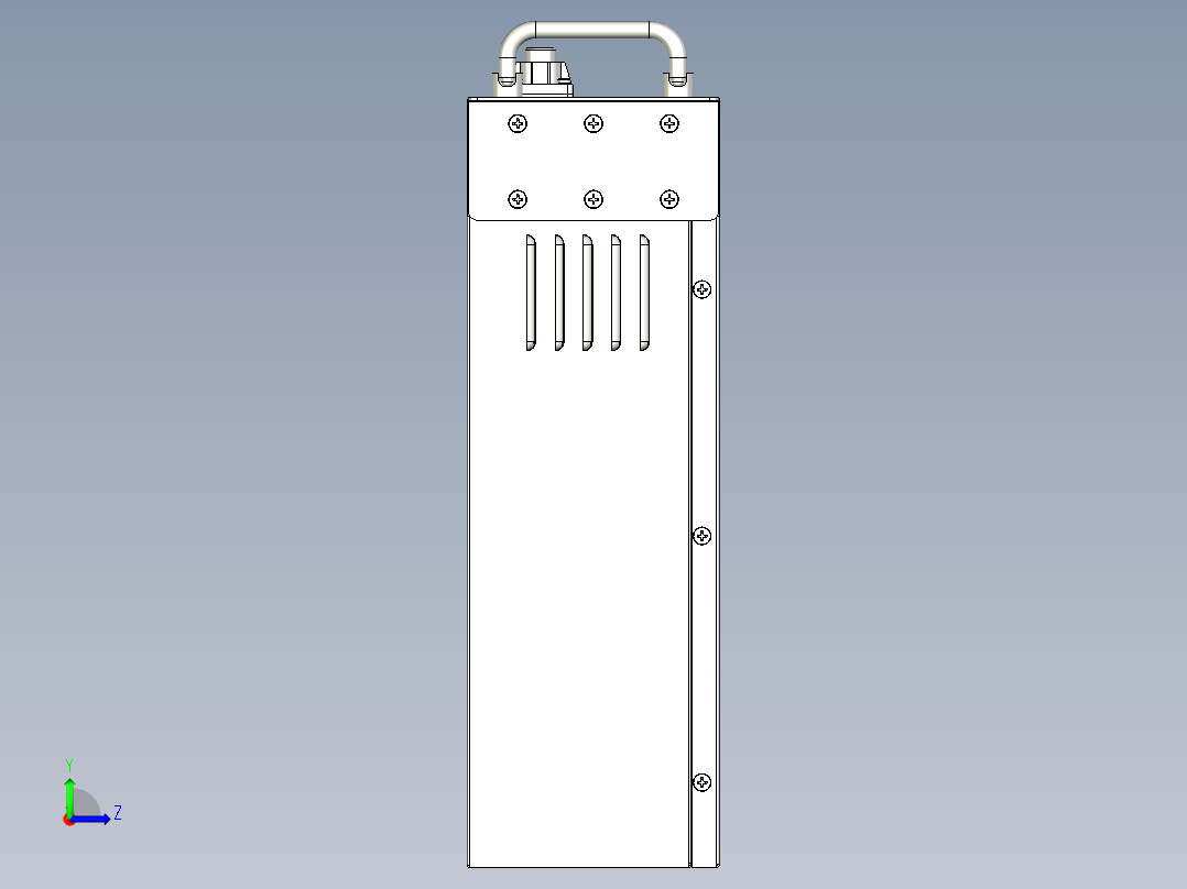 家庭用户储能U插箱左视图