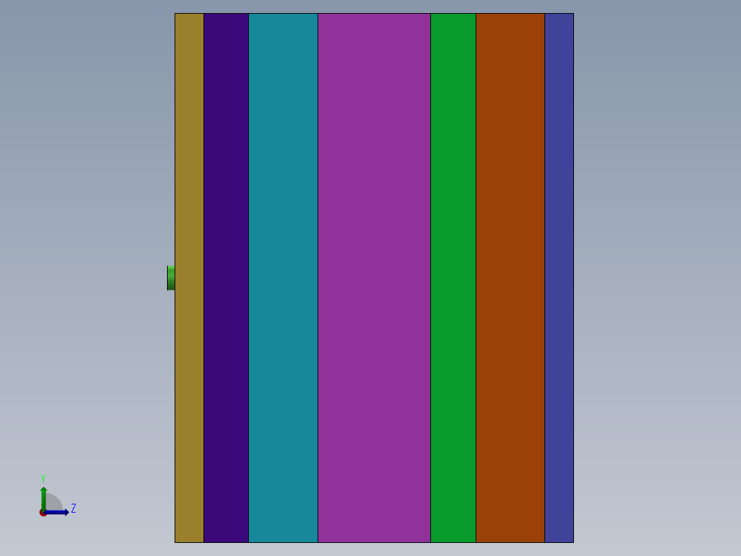 注塑模具、模具(114)左视图