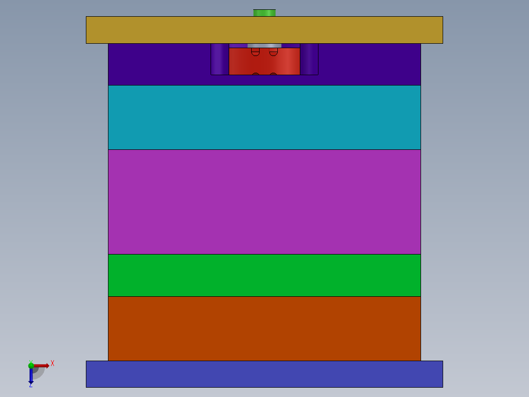 注塑模具、模具(114)俯视图