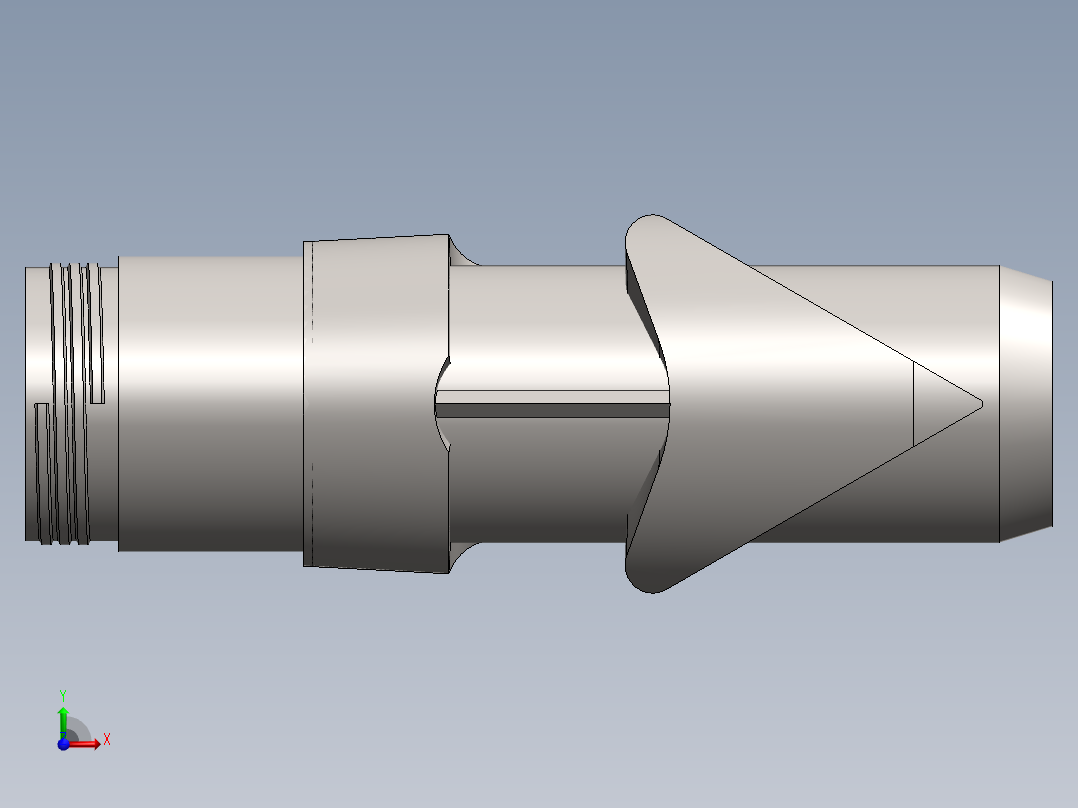 CNC加工部件前视图