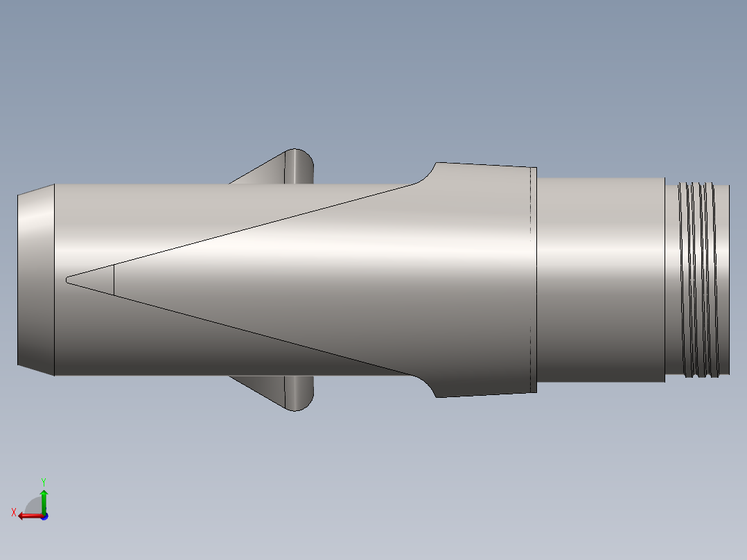 CNC加工部件后视图