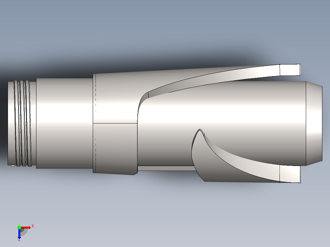 CNC加工部件俯视图