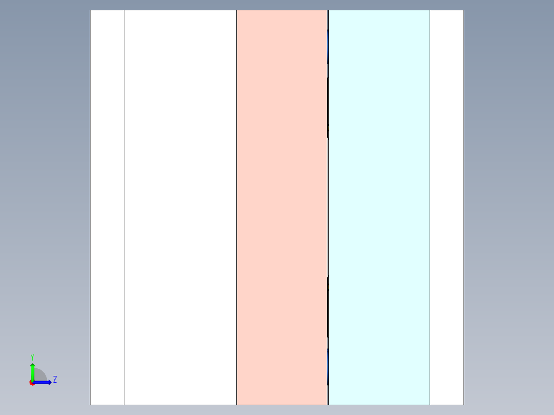 智能透明按键面板（曲面分型）左视图