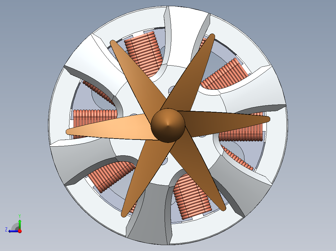 直流电机、电机(20)右视图