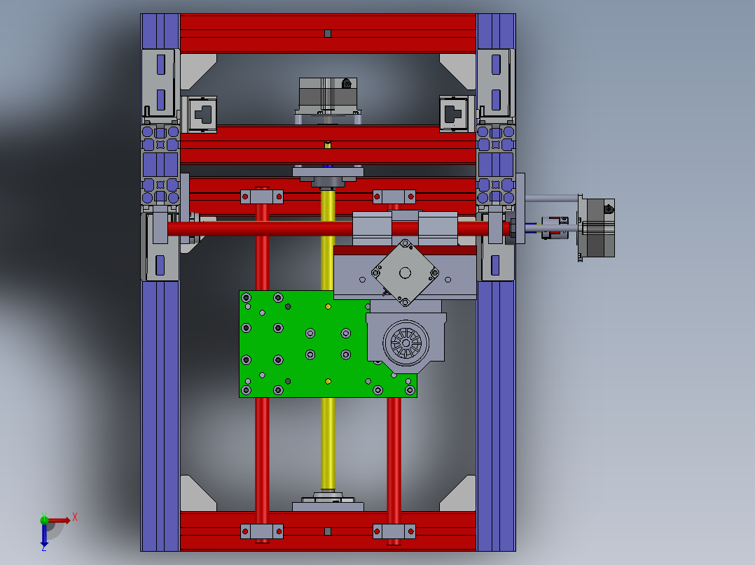 小型cnc雕铣机俯视图