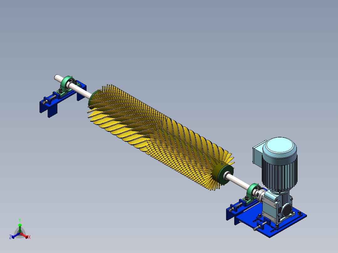 电动滚刷清扫器1168112   50正等轴测图