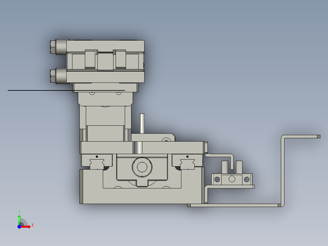 F01AE00021-D40000尾部夹膜旋转组件前视图