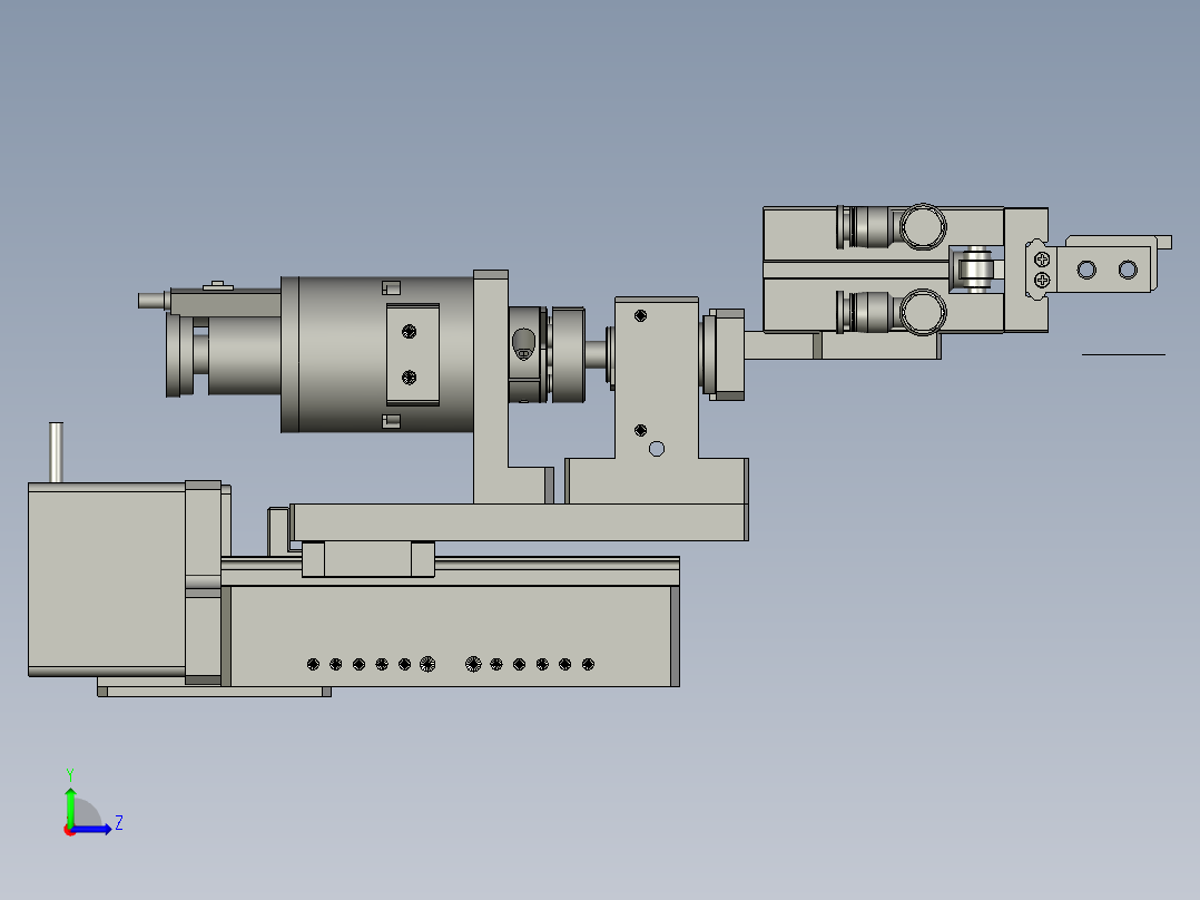 F01AE00021-D40000尾部夹膜旋转组件左视图