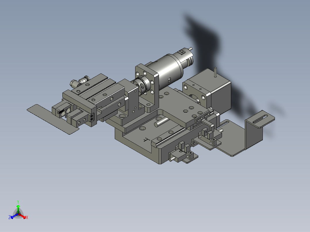 F01AE00021-D40000尾部夹膜旋转组件正等轴测图