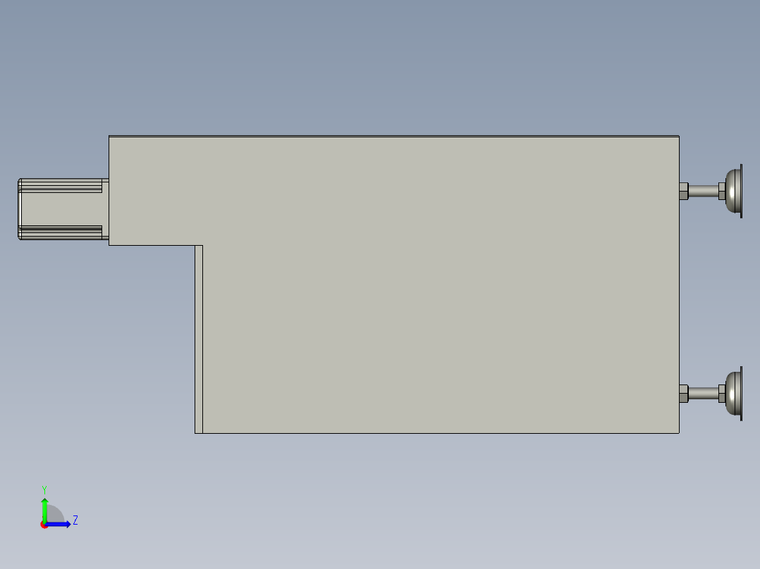 大吨位自动冲压生产线设计-上下料循环机构-V1左视图