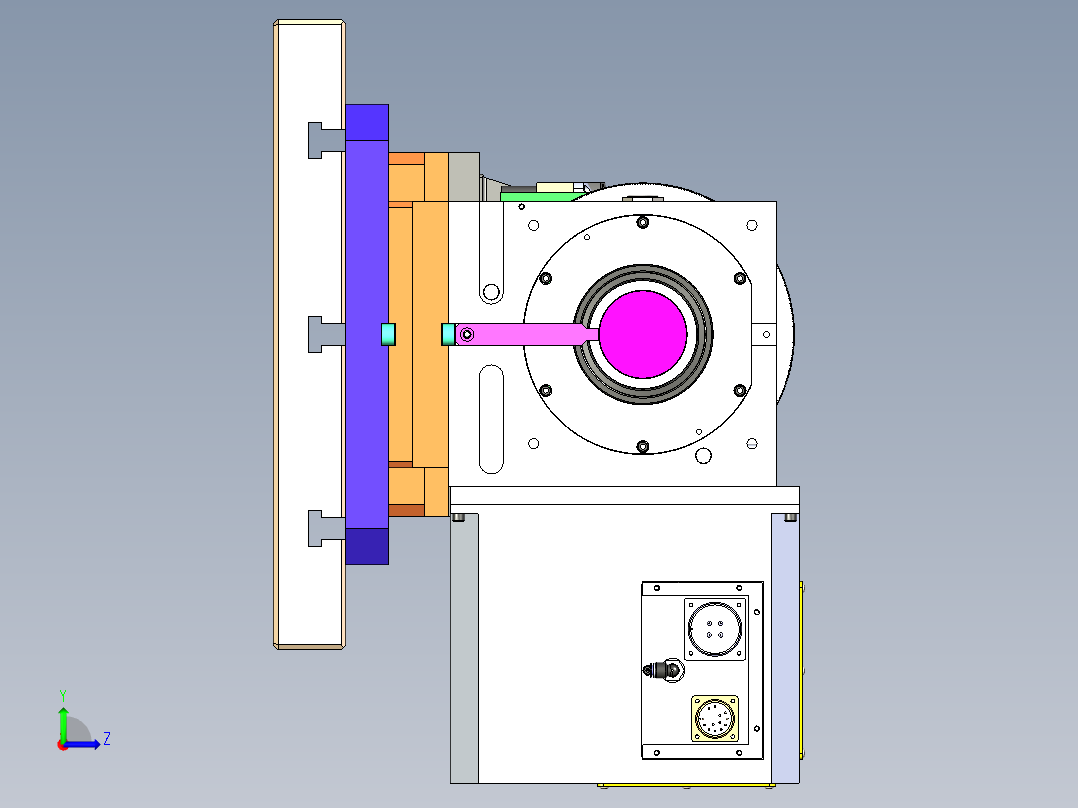 泵体四轴夹具左视图