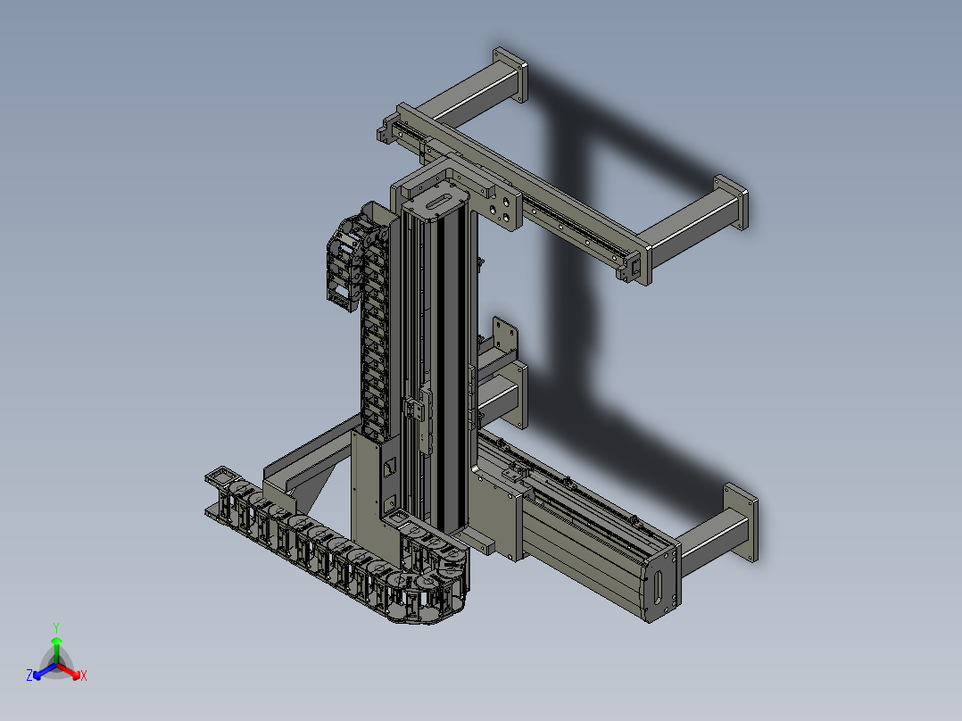 E19472-152-000-X1-XYZ龙门正等轴测图