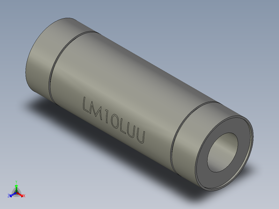 LM10LUU加长型直线轴承GB正等轴测图