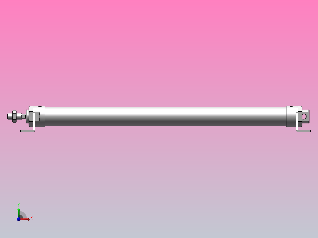 气缸MAL25x350SCALB前视图