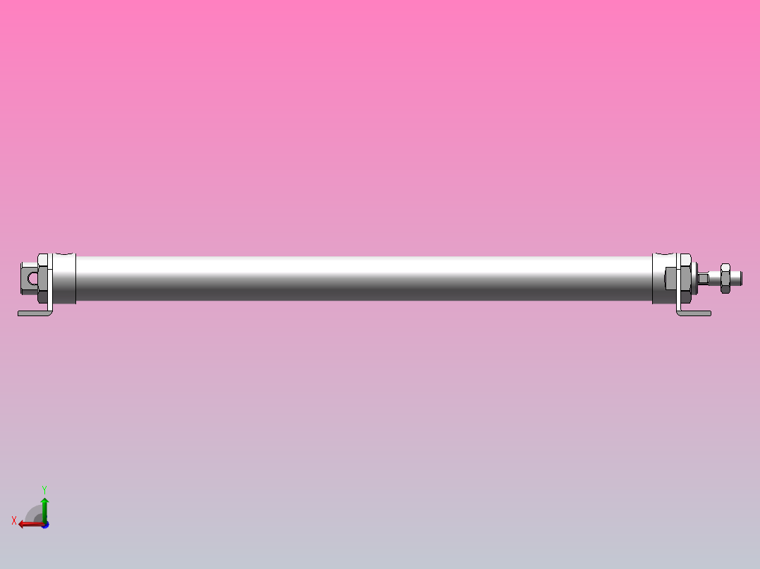 气缸MAL25x350SCALB后视图