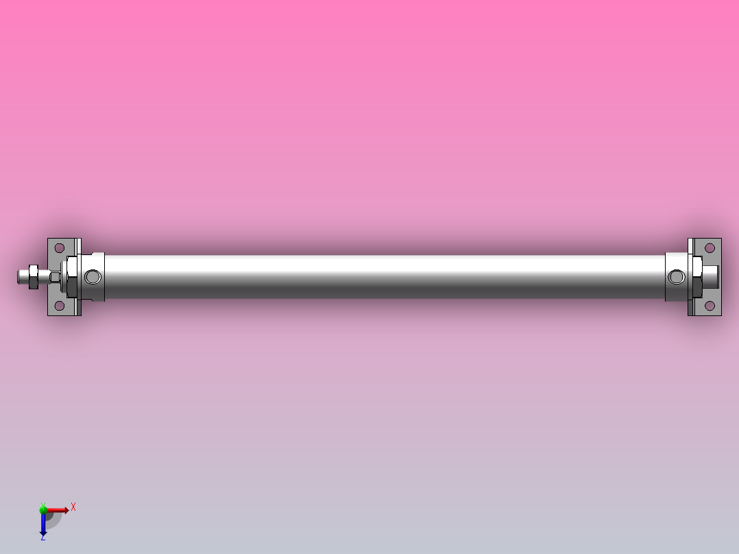 气缸MAL25x350SCALB俯视图