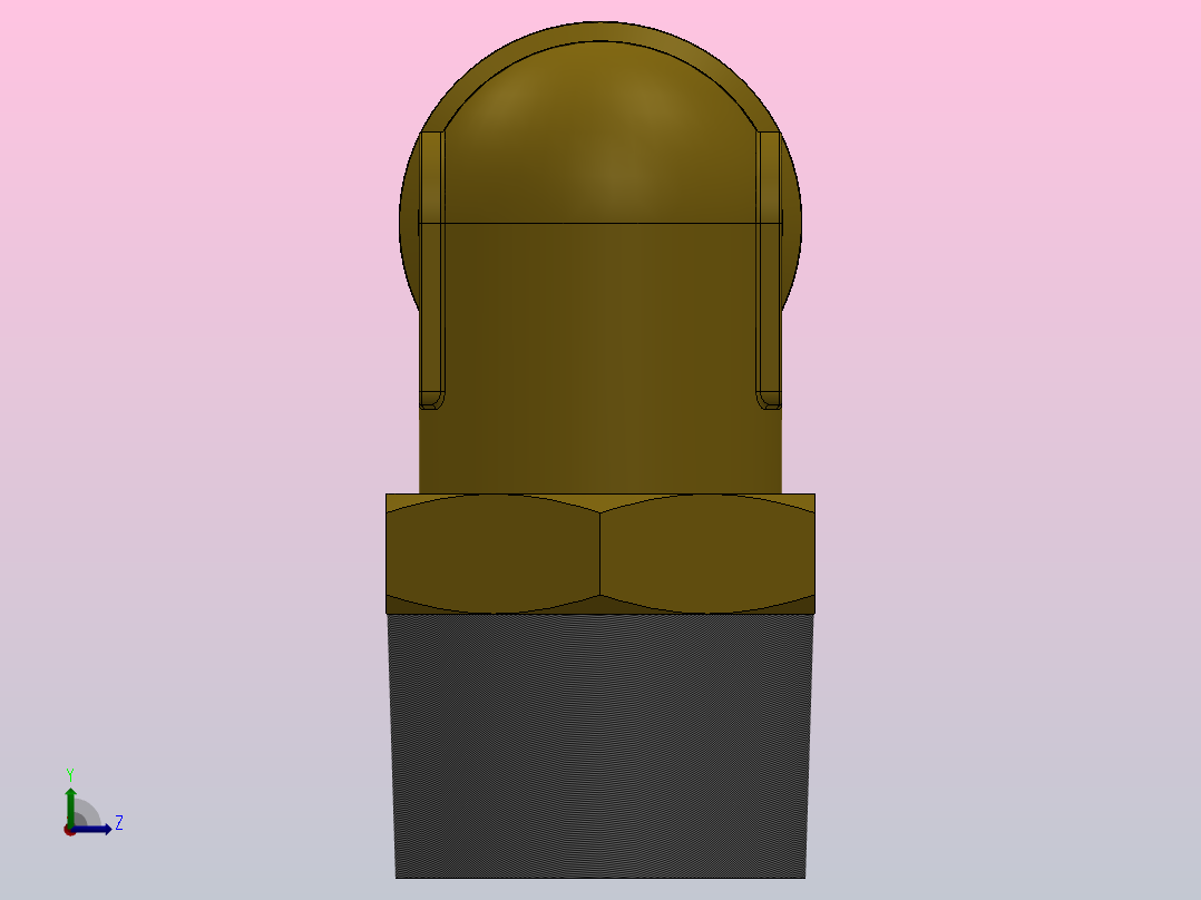 IPLT 全铜L型螺纹弯头管接头_IPLT010-03左视图