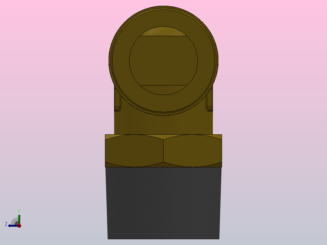 IPLT 全铜L型螺纹弯头管接头_IPLT010-03右视图