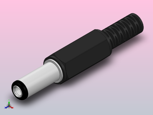 DC电源插头2,5 x 5,5毫米正等轴测缩略图