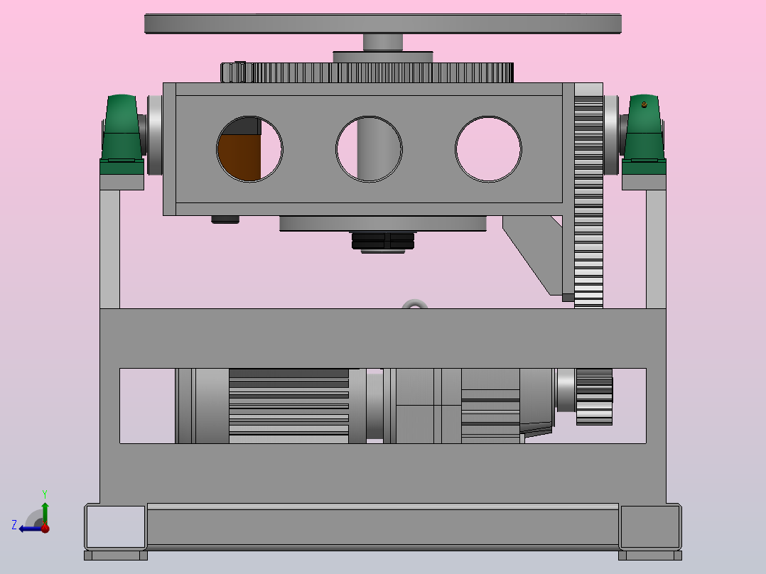 二轴变位机右视图