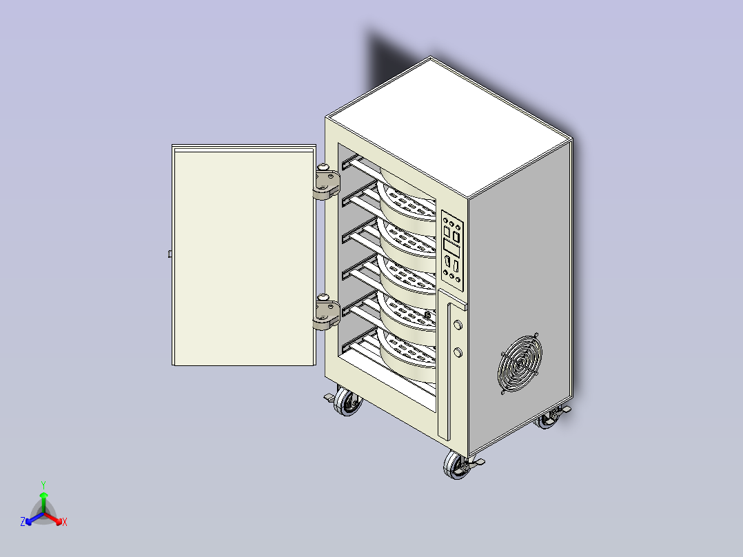 茶叶发酵箱主视图