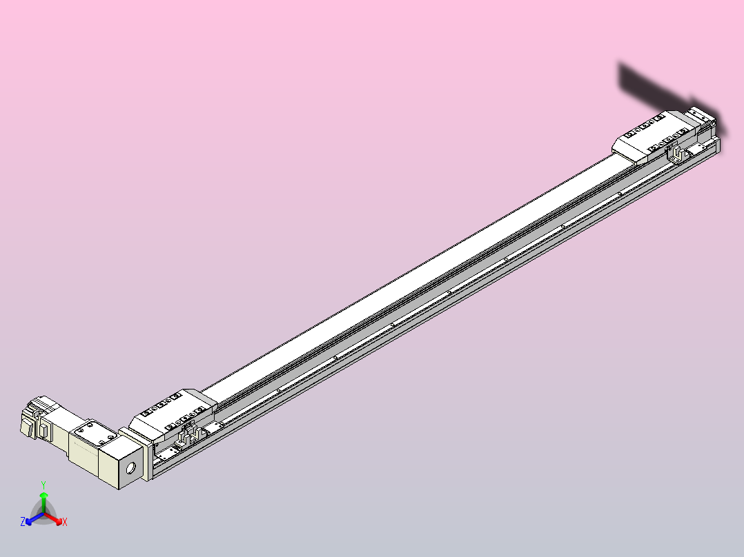 皮带直线轴双滑块型TPA-GCBS-50-P42-L350-DR-M10-N3主视图